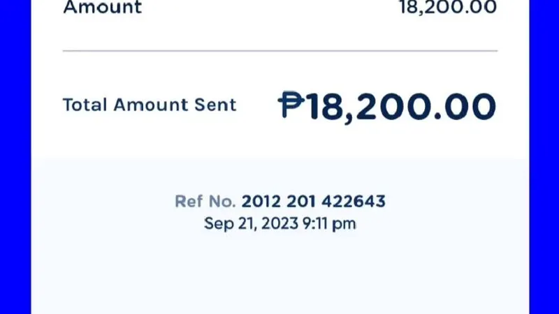 GCash Payment Confirmation Receipt displaying 13-digit Reference Number